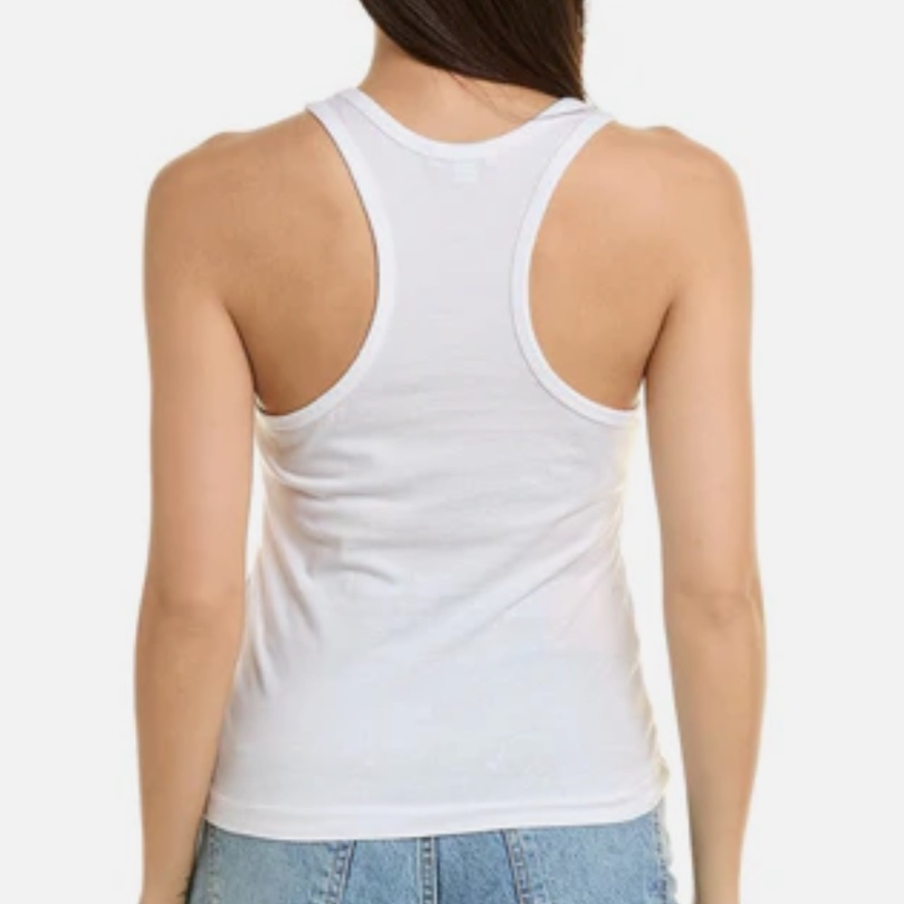 james perse white racerback tank size 4 - Picture 3 of 4